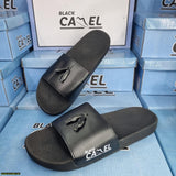 Black PVC Tassel Style Slide Flip Flop - Men's Flip Flop - Slipper - Chappal