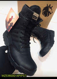 Men's Long Army Boots - Black Commando Boots