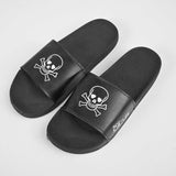 Black & White Plain Danger Style Slide Flip Flop - Men's Flip Flop - Slipper - Chappal
