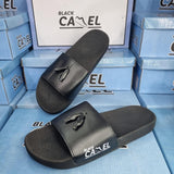 Black PVC Tassel Style Slide Flip Flop - Men's Flip Flop - Slipper - Chappal