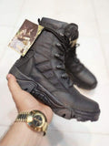 Men's Boots - Black Commando Boots - Men's Long Army Boots